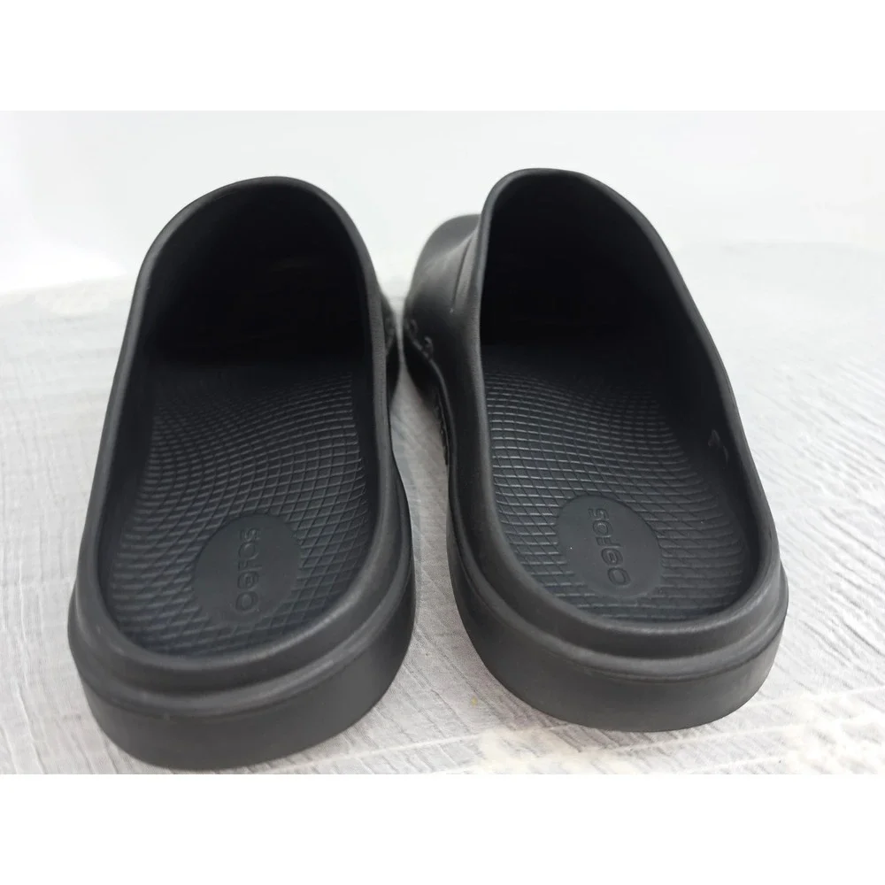 Oofos OOcloog Black Recovery Clogs Mens 9 Womens 11 Slip On Comfort Shoes